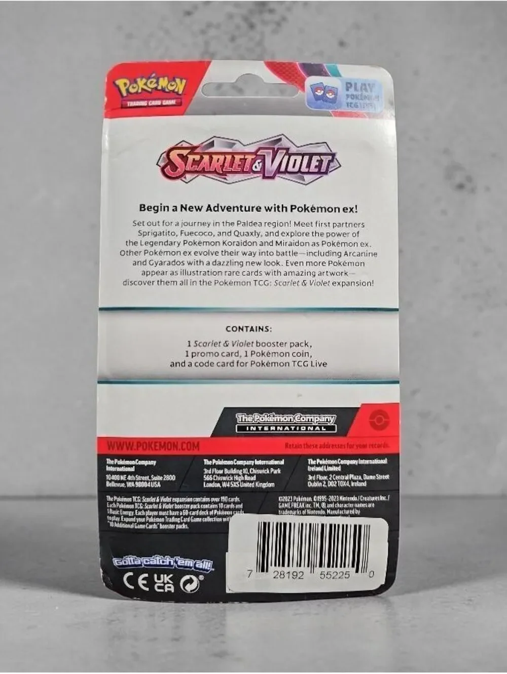 Pokémon TCG Scarlet & Violet Blister 2023 – Sealed Promo & Coin, Storage Wear